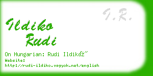 ildiko rudi business card